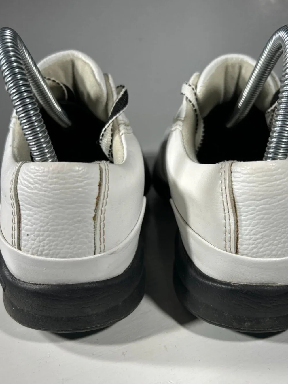Footjoy eComfort Womens Leather Golf Shoes Size 6 M White Soft Spike Sneakers
